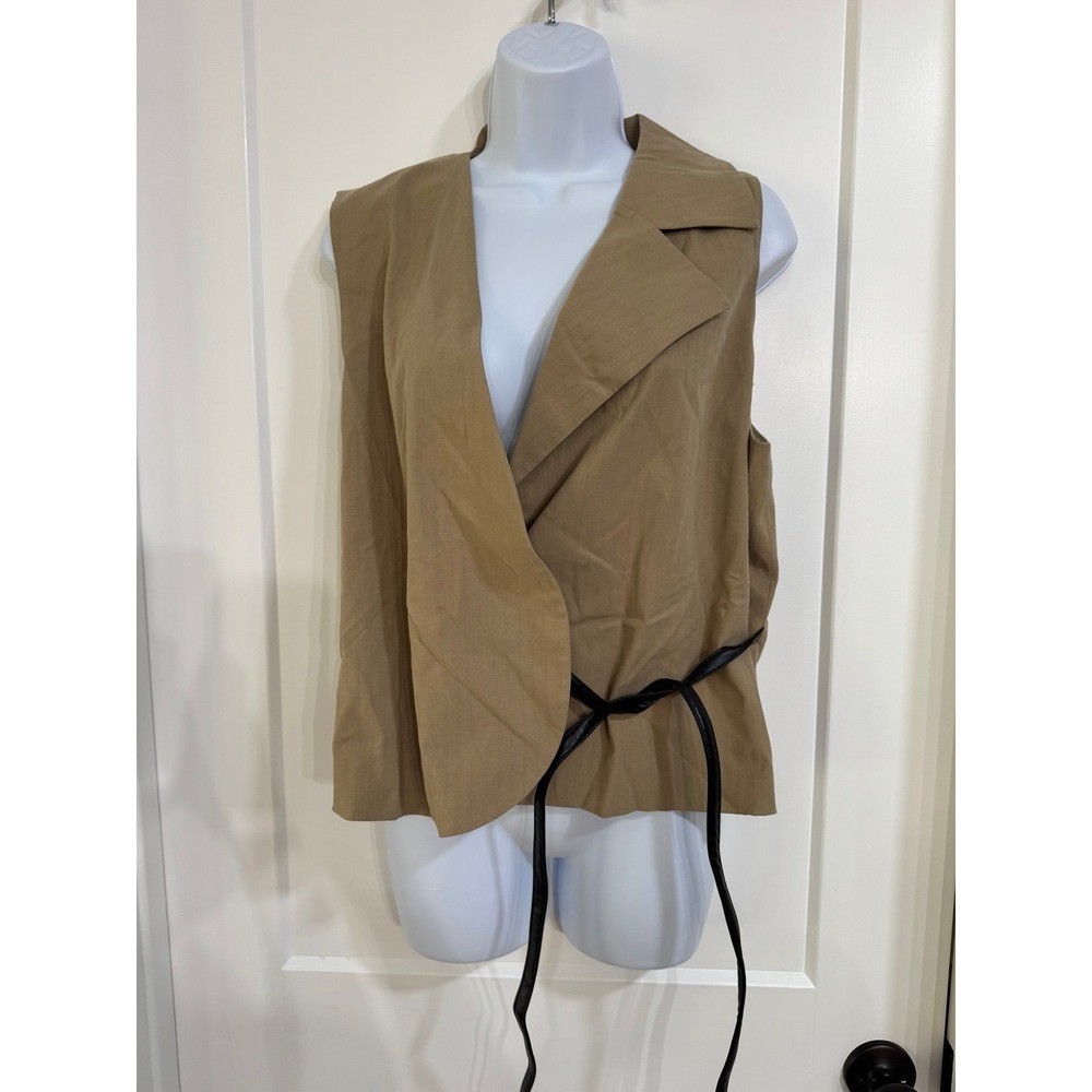 Mare Mare anthropologie Sleeveless Tie Wrap Blouse In Beige size medium